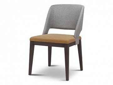 Стул "Morgan"2  ножки бук,цвет орех, спинка серая, сиденье бежевое